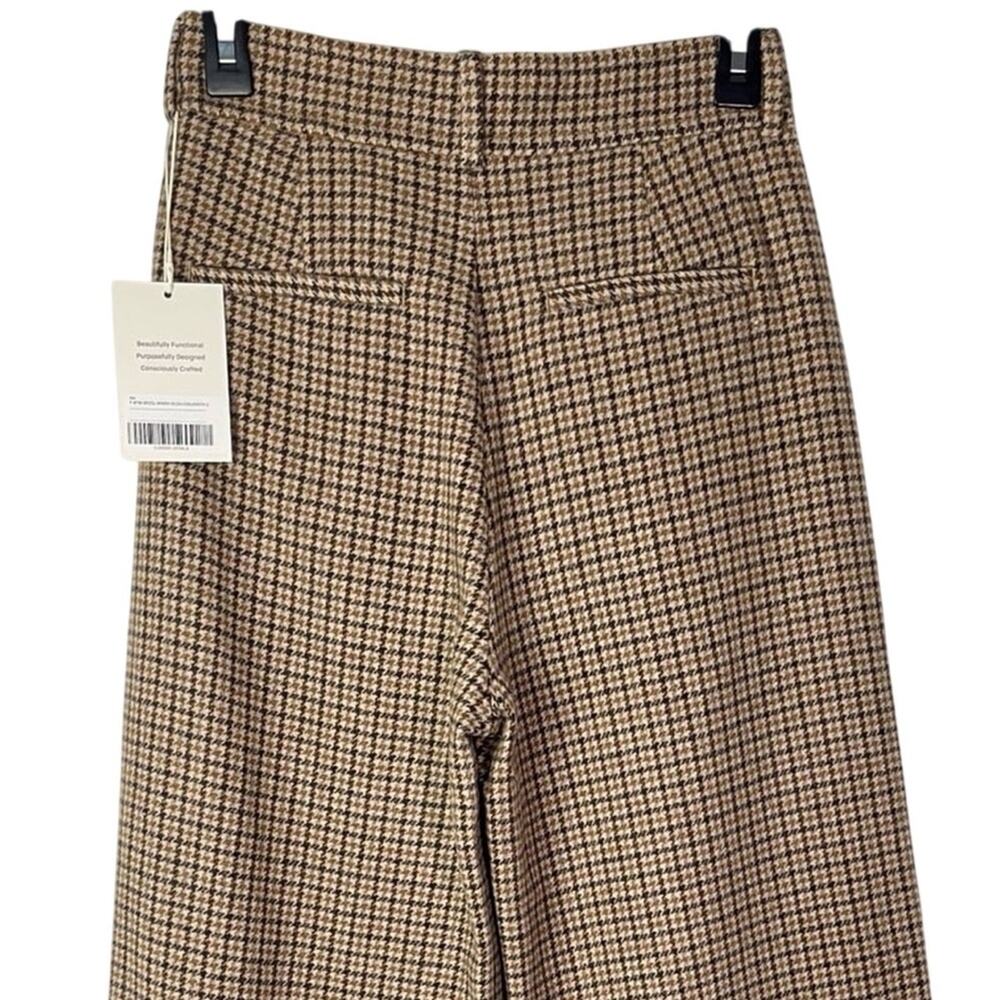 New Everlane The Draper High Rise Wide Leg Wool Houndstooth Pants - Picture 6 of 12